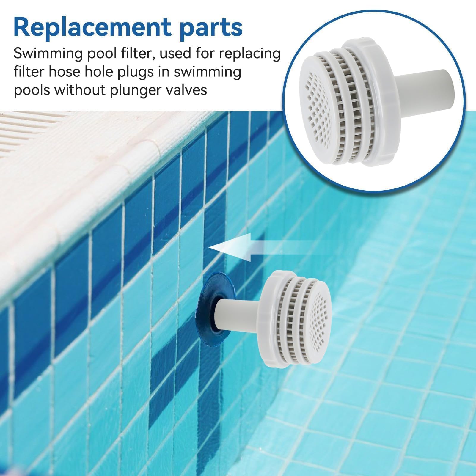 2 pezzi filtro connettore di ricambio, filtro filtro per piscina a terra, kit di ricambio per piscina