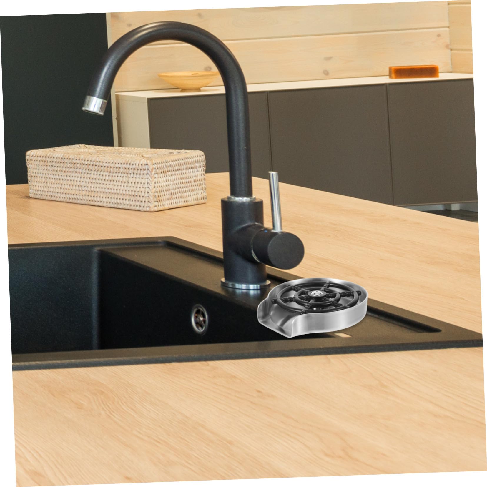 Toddmomy Lave-gobelet Automatique Inox Rince-tasses Haute Pression Pour Évier La Cuisine Bar Maison Usage Quotidien