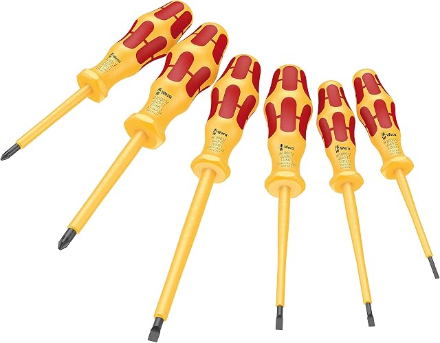 Wera '05051576001 1060 i/1065 i/6 Kraftform VDE Screwdriver Set 6-Piece Yellow/Red