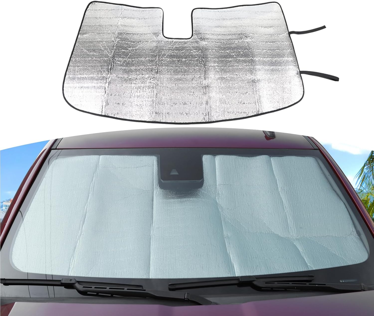 for Silverado Windshield Sun Shade for Chevy Silverado/GMC Sierra 2014-2017 Sunshade Sunscreen Interior Accessories