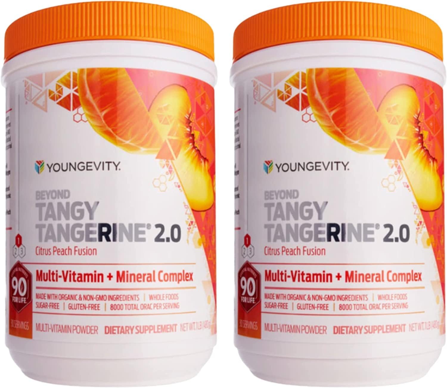 Beyond Tangy Tangerine 2.0 Citrus Peach Fusion - 450 g Canister - 2 Pack