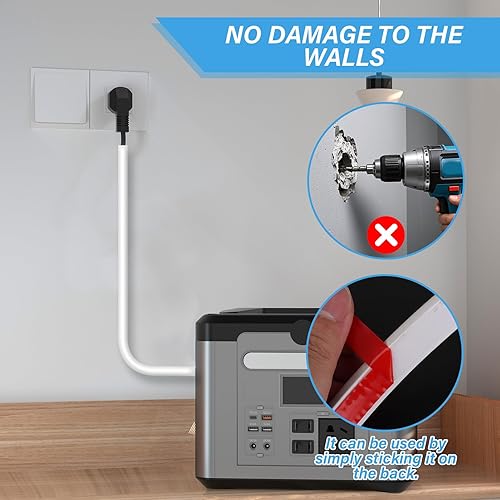 Miniatura 2 de Ocultador de cable de 78 pulgadas para TV montado en la pared, ocultador de cable de silicona autoadhesivo para cables en la pared, gestión de