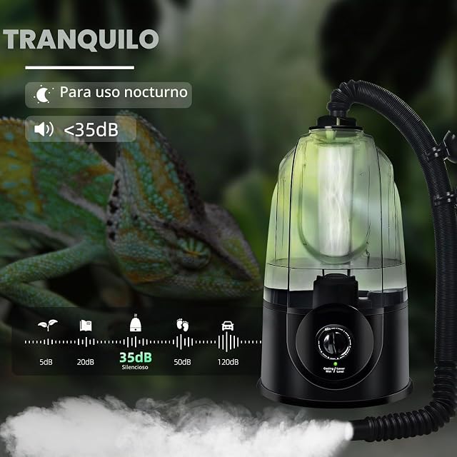 Foto 2 de 8 de Coospider Humidificador Nebulizador Terrario 3,8L Ultrasónico