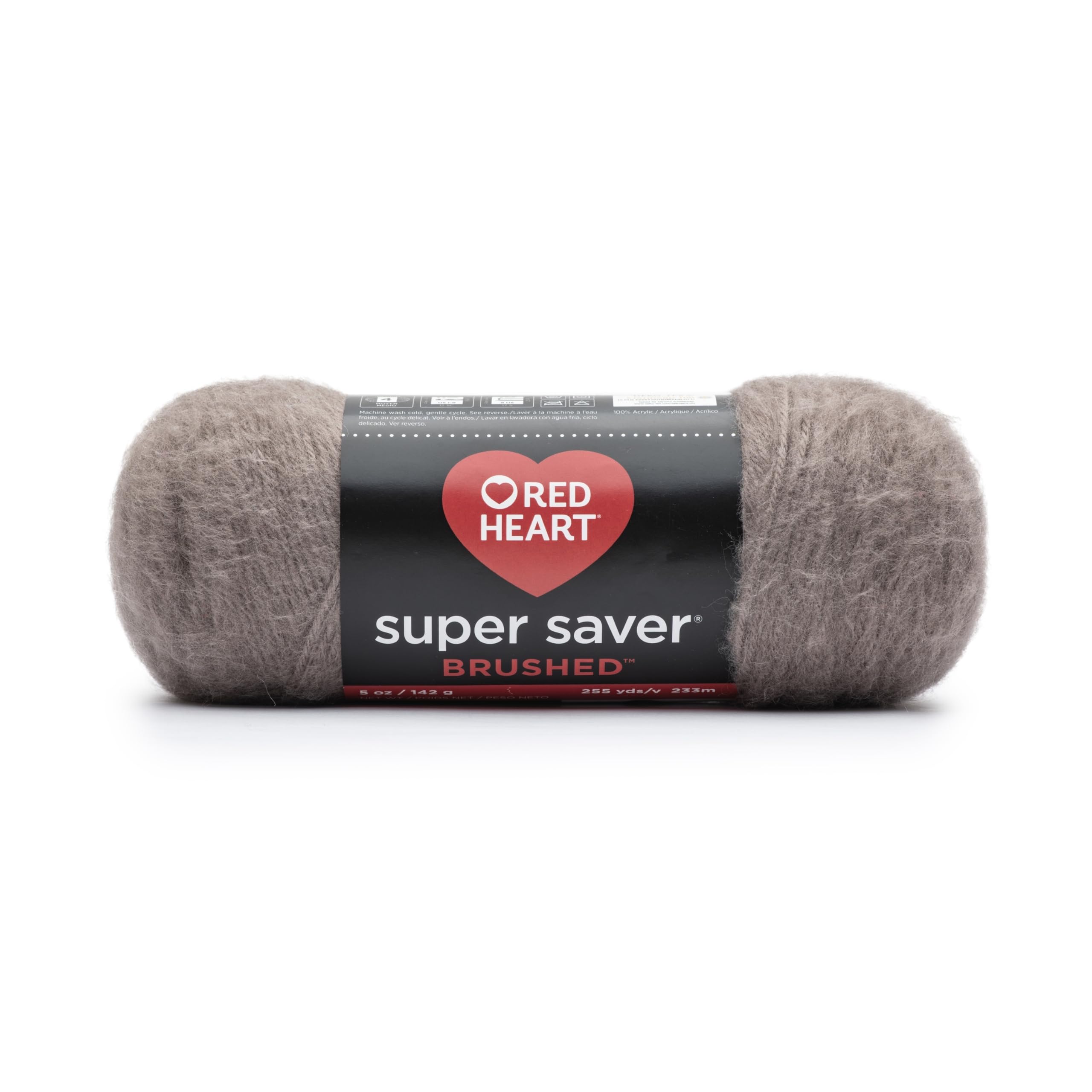Red Heart Super Saver Brushed Yarn-Mink