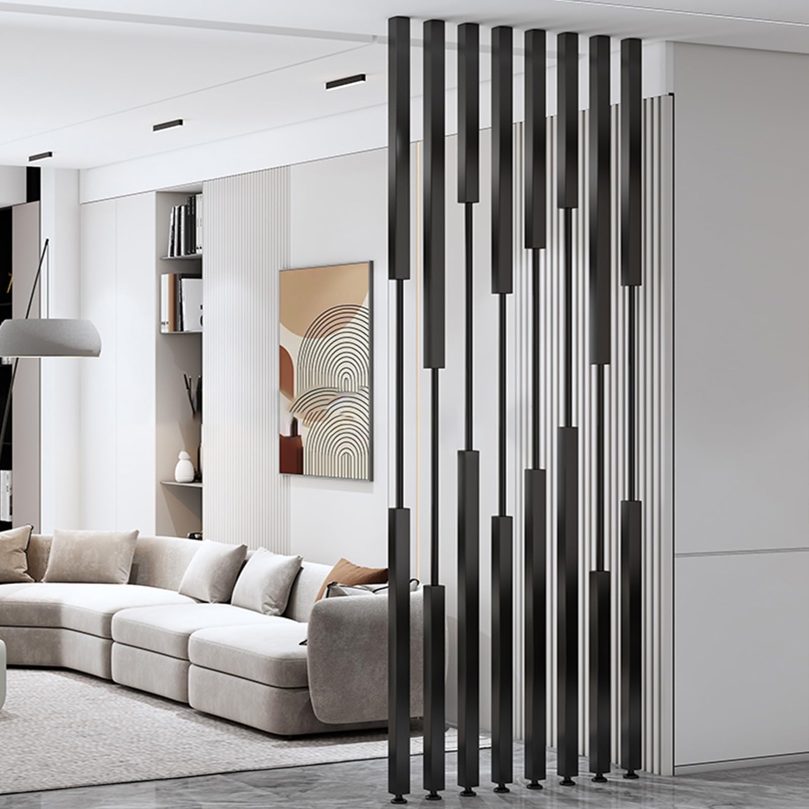 Cloison de séparation sans perçage amovible pour aménagement intérieur