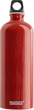 SIGG Aluminum Traveller Water Bottle 1.0 L, Black, Lightweight Reusable Water Bottles, Easy-Carry Leak Proof Water Bottle, Travel Bottles for On the Go, BPA-Free