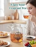 2 Pack Tea Infuser for Loose Tea,2.3 inch Flower Design Stainless Steel Tea Ball,Fine Mesh Tea Strainer with Extended Chain Hook for Brew Tea, Spices & Seasonings