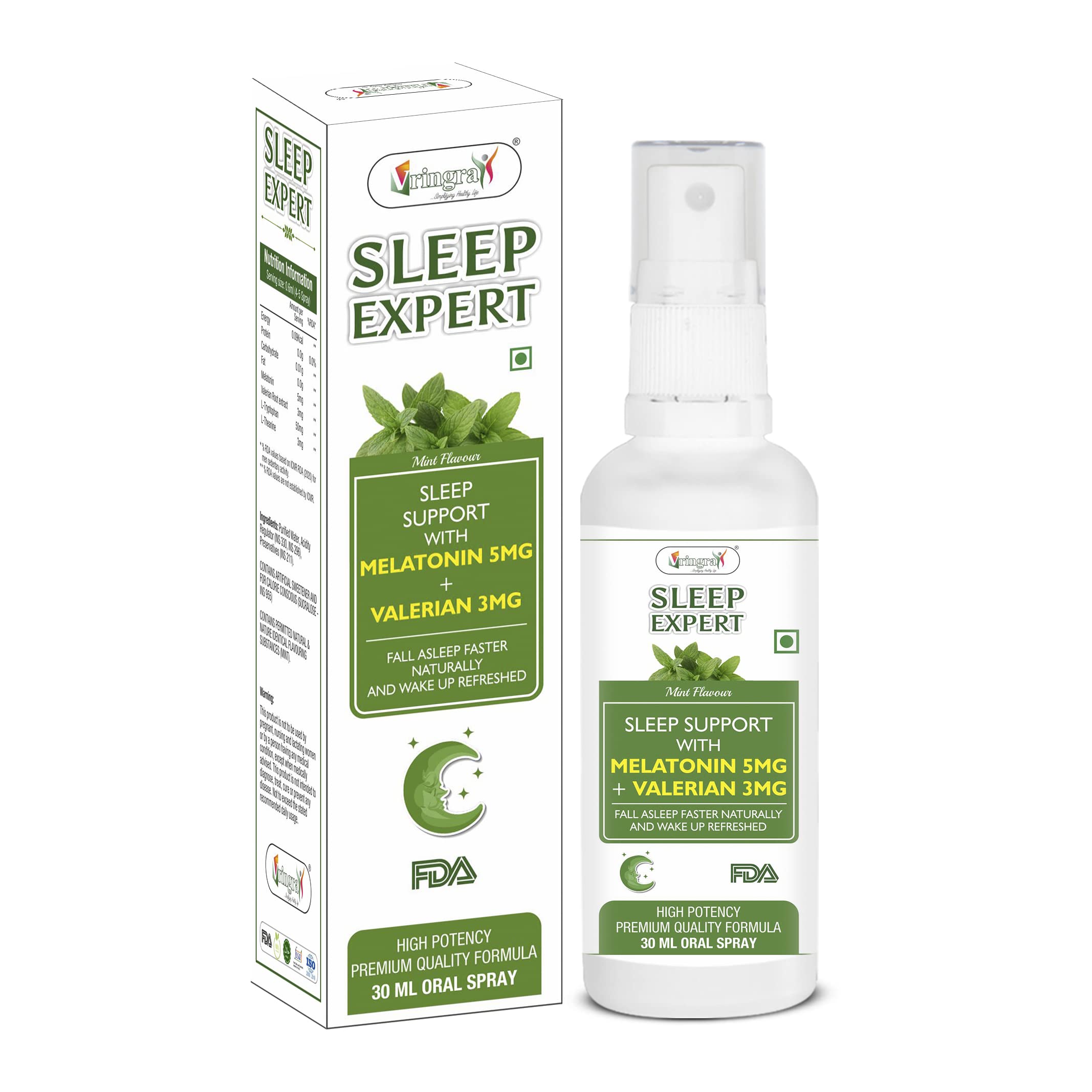 Valerian Root Extract and Melatonin Extract Sleeping Spray - Sleeping Aid - Oral Sleep Spray 30ml (1)