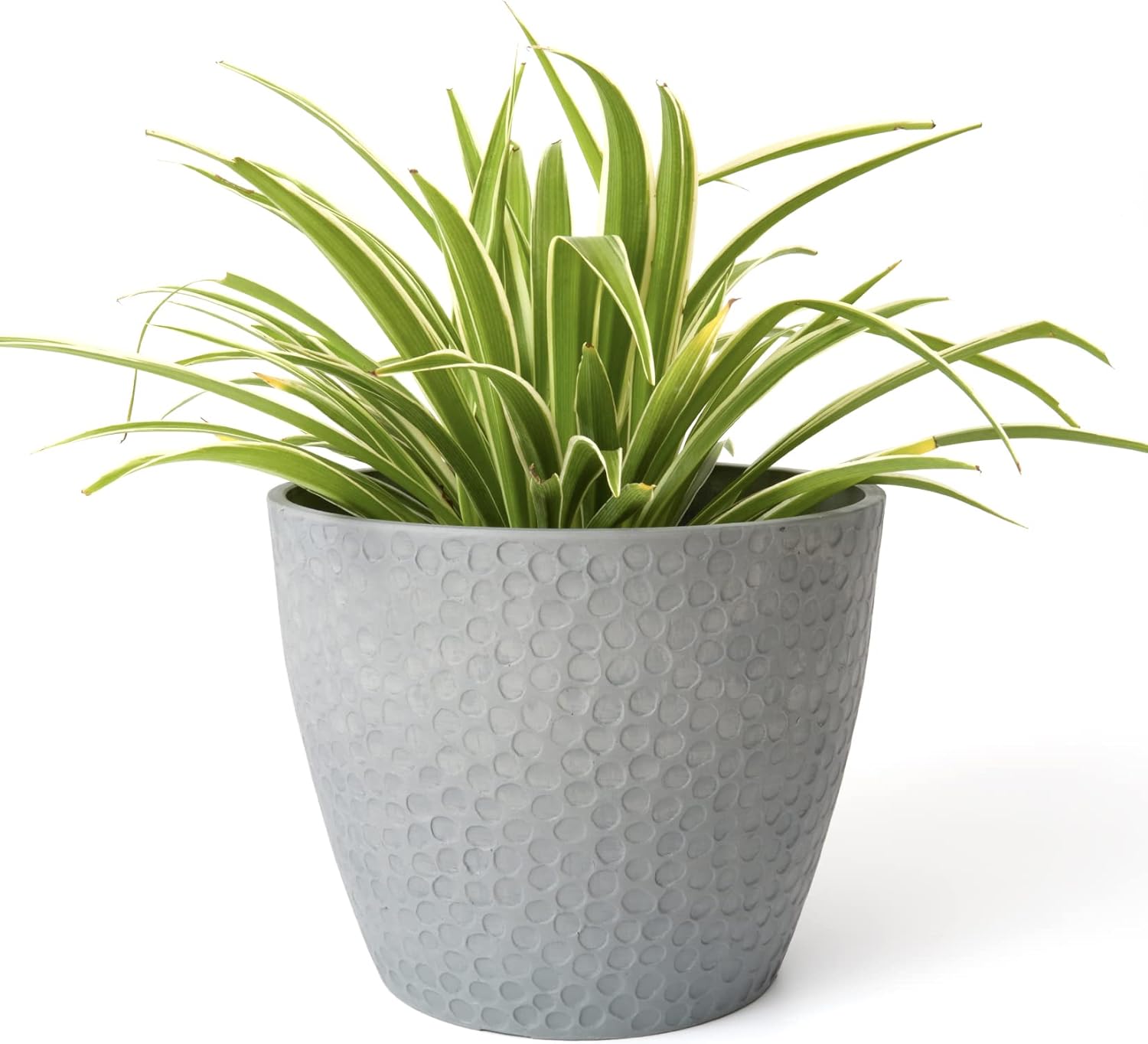 LA JOLIE MUSE Outdoor Planters Indoor Flower Pots - 9.4 Inch Planter Pot Containers, White Plant Pots,Honeycomb