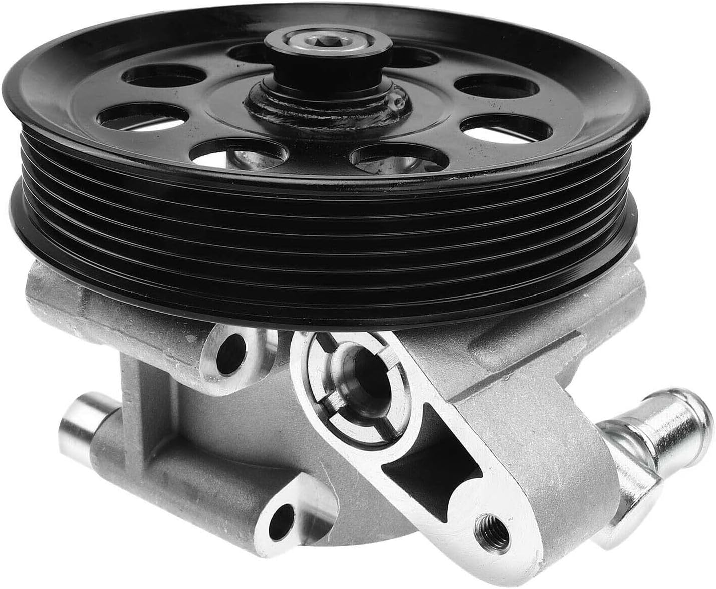 Power Steering Pump with Pulley V8 Aluminum 1-pc for Ford F150 FX2/FX4/XLT 2013-2014 & Harley-Davidson Edition 2011-2012 & Lariat/Platinum/SVT Raptor 2011-2014