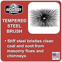 Vista 2 de Midwest Hearth Cepillo de limpieza de chimenea de alambre rectangular (6" x 10" rectangular) fabricado en Estados Unidos