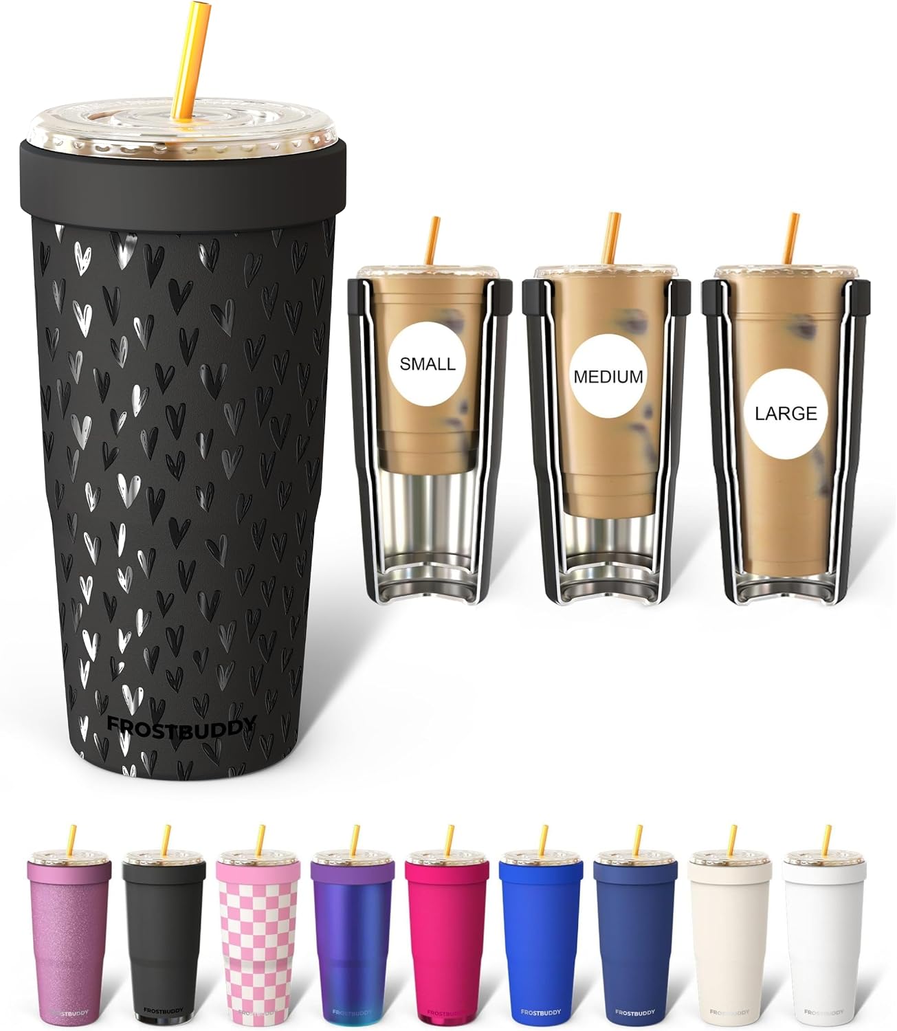  Togo  30oz Tumbler - Spill-Proof Flip Lid (Little Hearts)