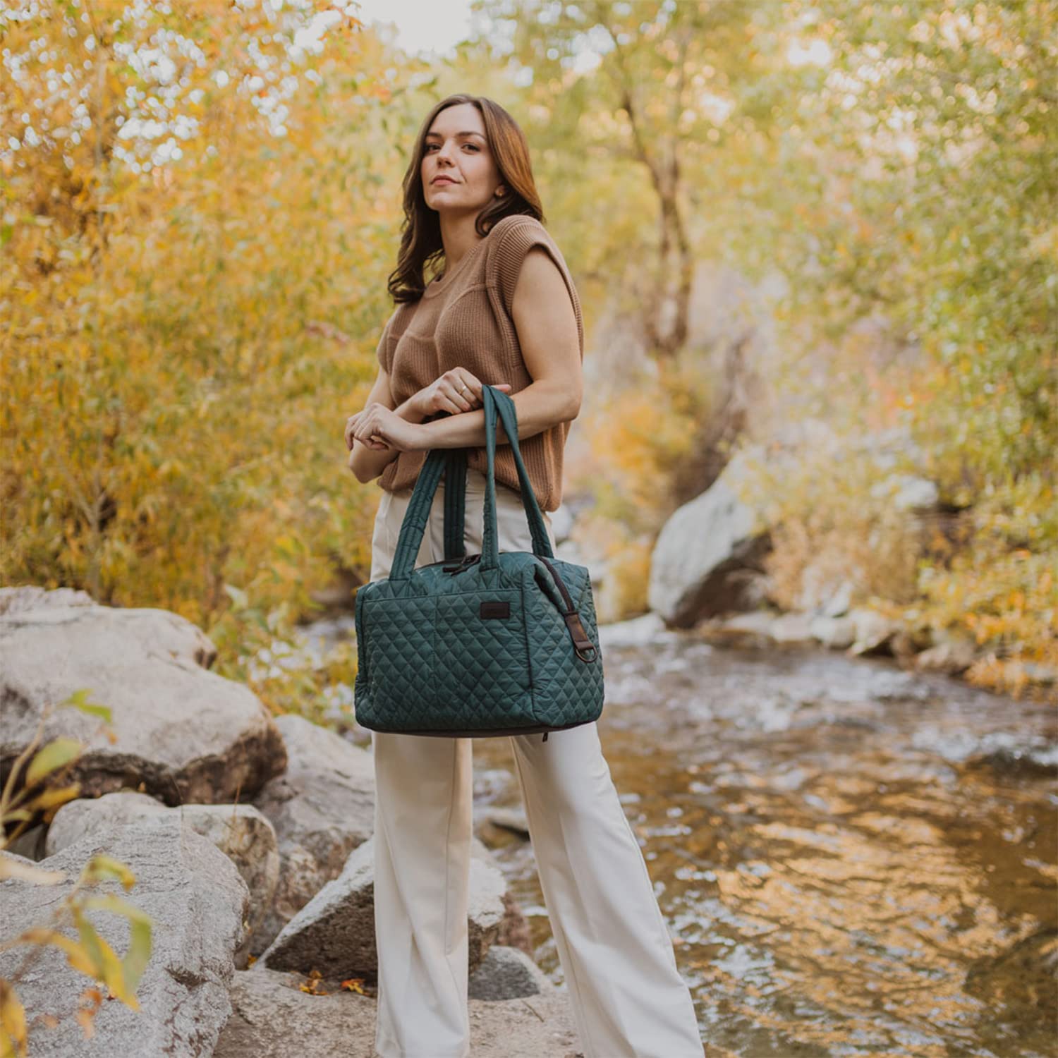 Vooray 25L Alana Duffel Bag - Lifestyle & Lightweight On-The-Go Travel Duffel, Forest - Image 2