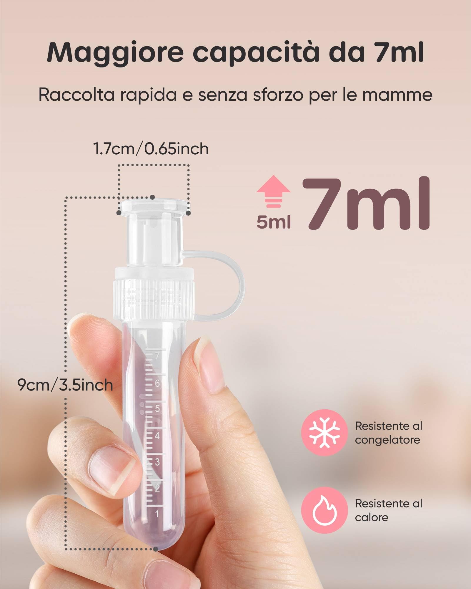 Nuliie Kit di raccolta colostro 7 ml/12 pezzi, a prova di perdite, riutilizzabile, resistente al calore e al congelatore, senza BPA, con panno di cotone, custodia, spazzola per la pulizia, pronto