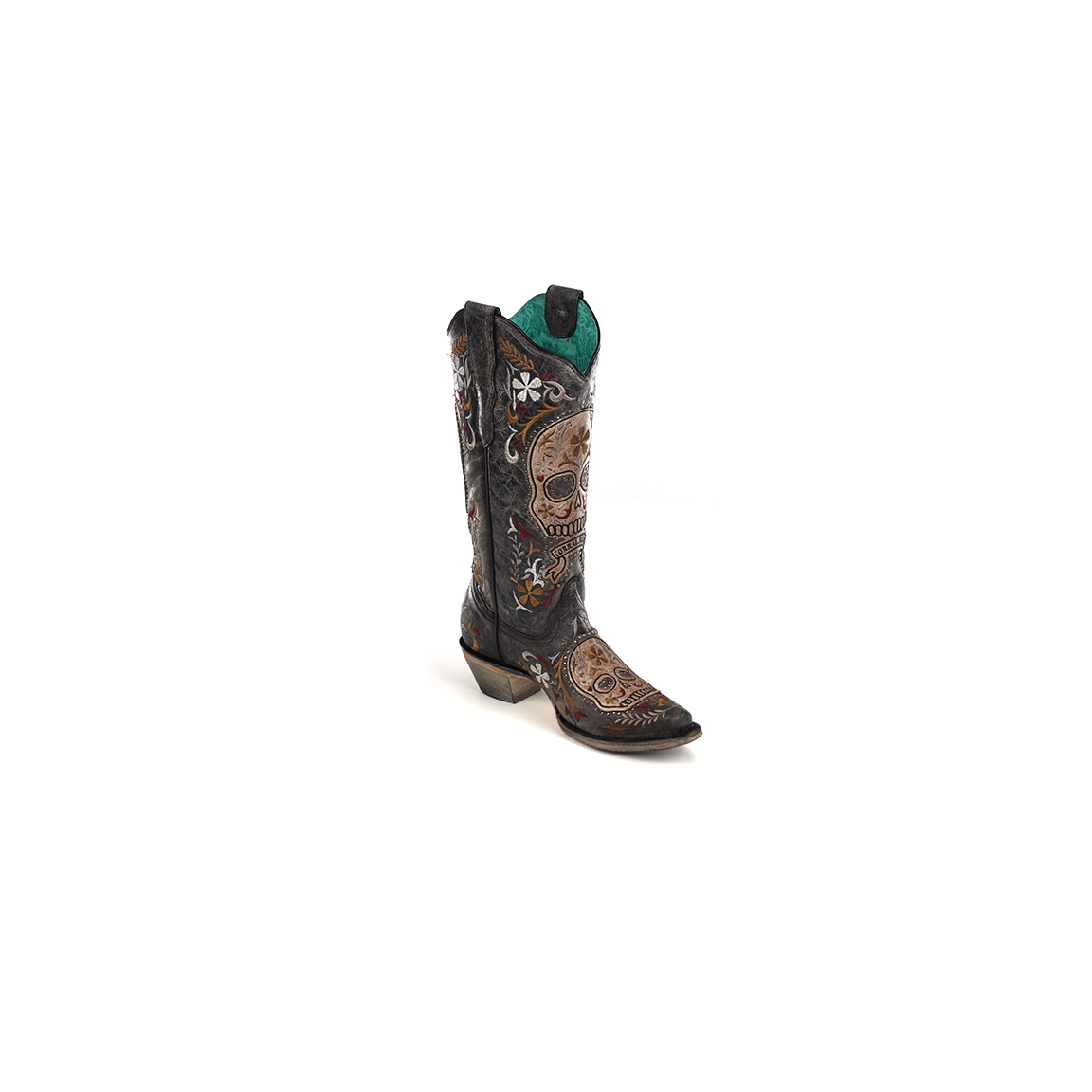 Amazon.com | Corral Boots E1587 Black/White 6 B (M) | Mid-Calf