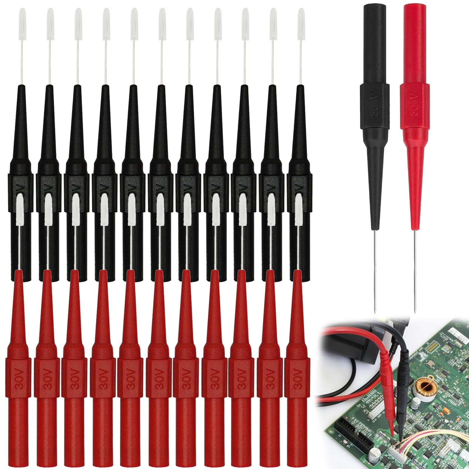 Produktbild von Isolations-Piercing-Prüfspitzen Für Multimeter – Präzise Messung, 2 Sonden Aus PVC & Messing