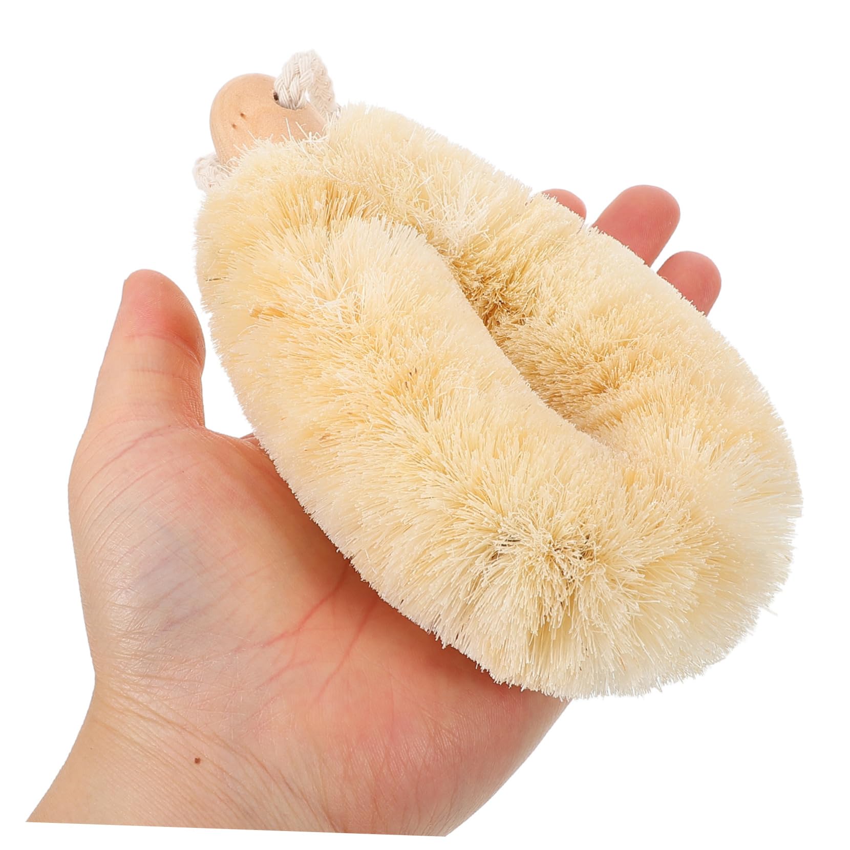Didiseaon 5 Piezas cepillo de ducha de sisal cepillo de baño esponja de baño gel de ducha exfoliante corporal esponja de ducha flexible herramienta de baño fregador de baño cómodo Madera