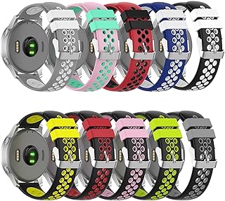 ECSEM Band Compatible with Garmin Forerunner 55 Watch,Adjustable Replacement Bands Sport Straps Water Proof Silicone Watch Bands for Women&Men