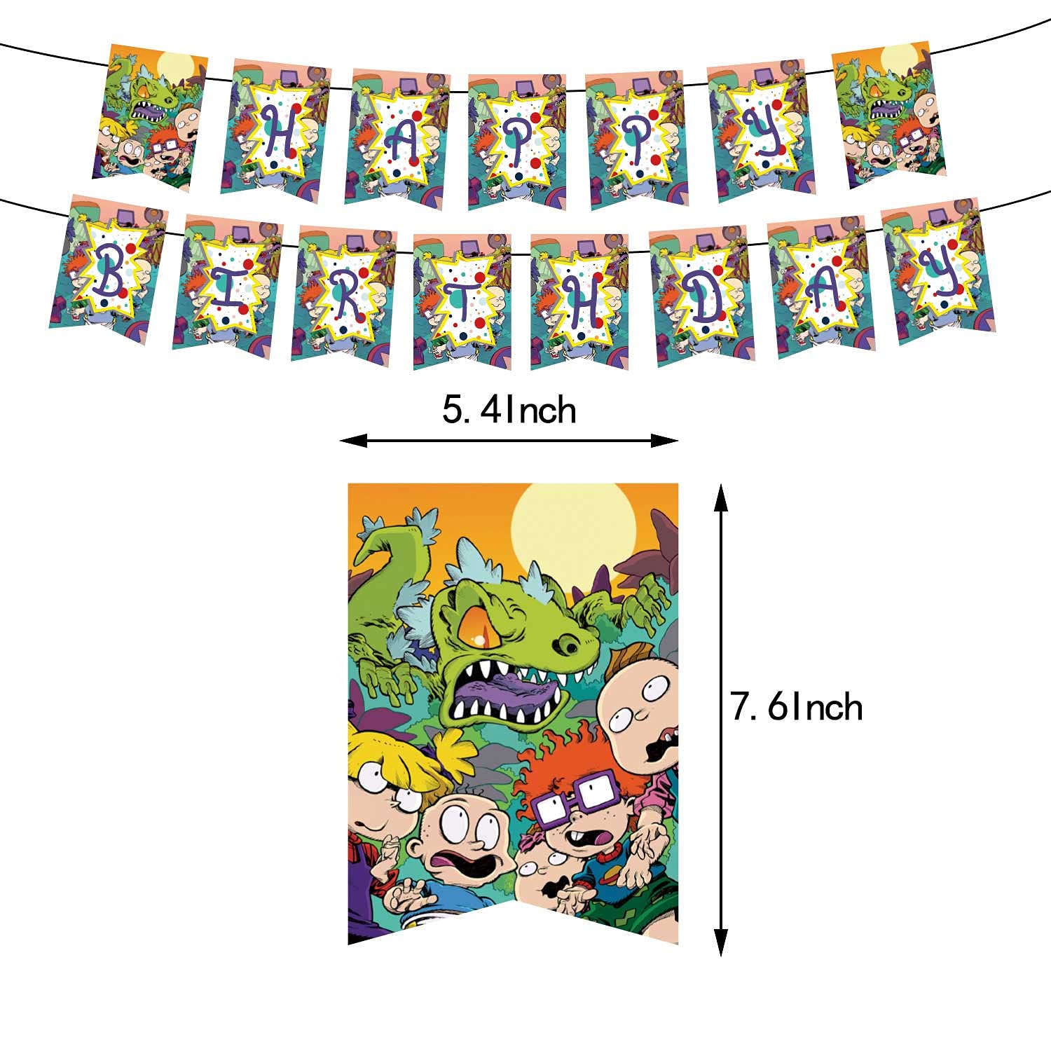 JUNPENG Rugrats Birthday Theme Party Decorations And Supplies For 1st