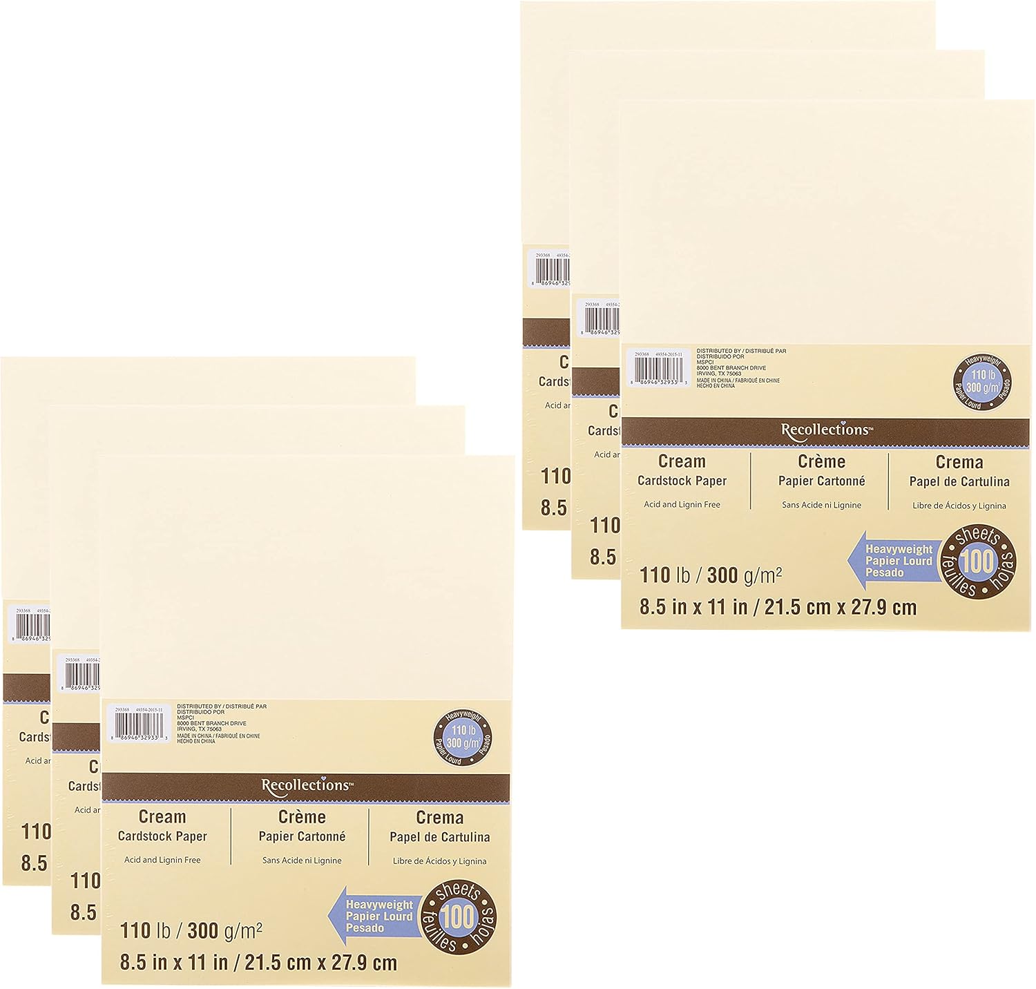 Recollections 600 Sheets White Dove 8.5" x 11" Cardstock Paper - Acid and Lignin Free Paper for Scrapbooks, Arts & Crafts - Bulk Pack