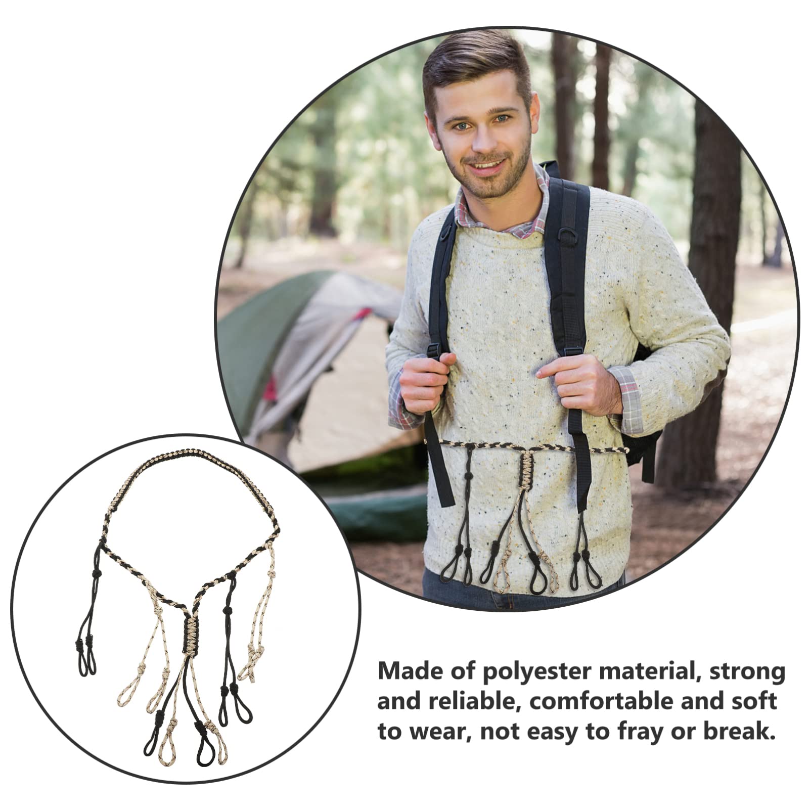 BESPORTBLE 3 Stücke Pfeife Seile Lanyard Polyester Hängen Seil für Wandern Camping Ausrüstung