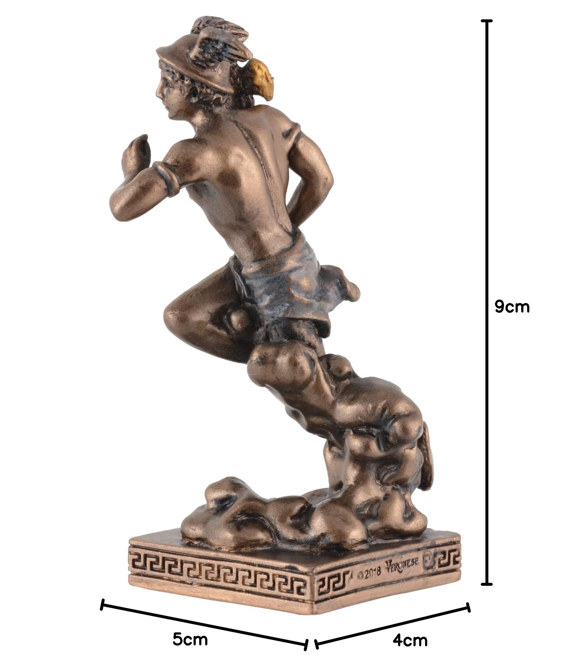 Veronese - Figura en miniatura de Dios Griego Hermes (pintado en bronce)