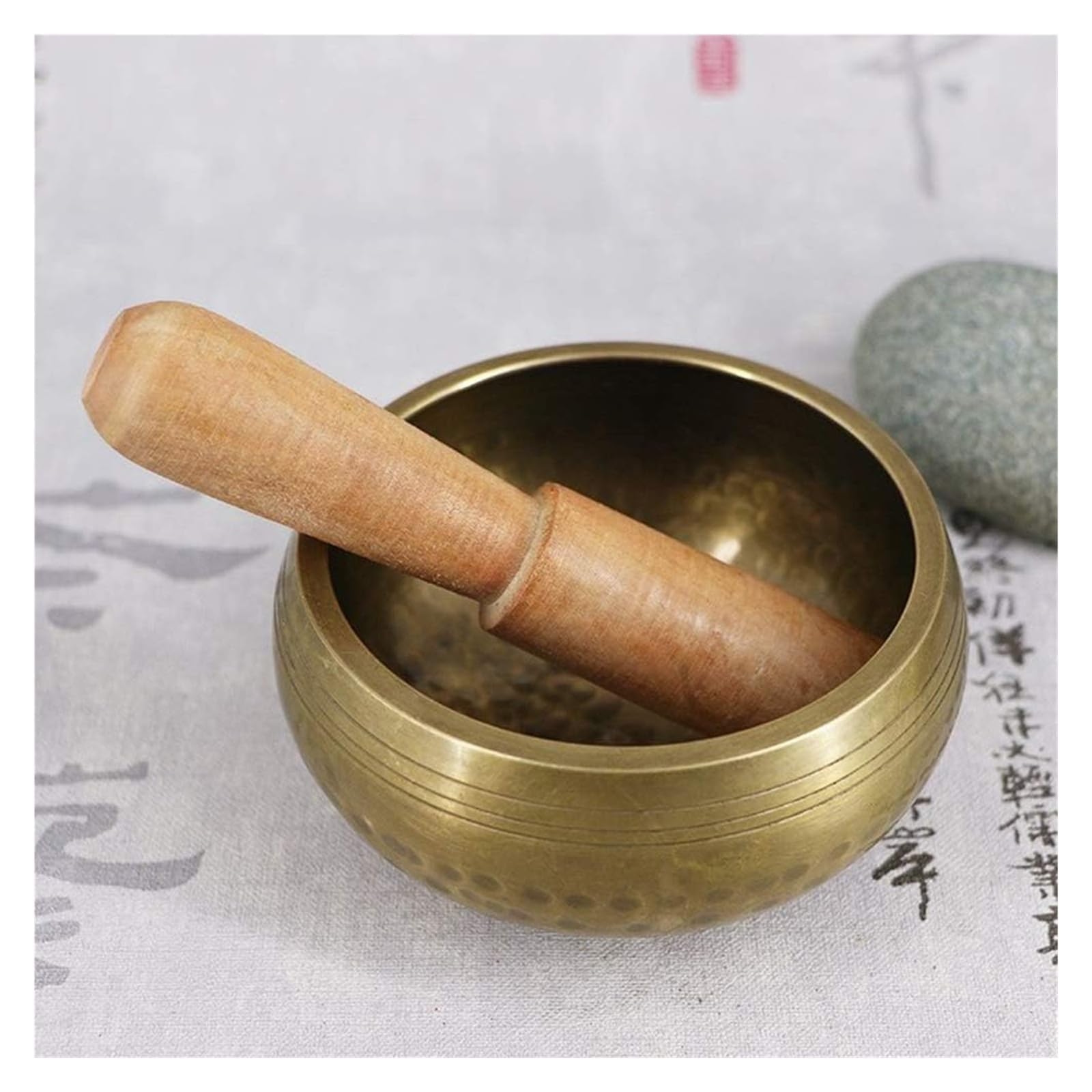 Campana tibetana accordata a mano, Campana tibetana, suono del Buddha accordato a mano in oro, 80-175 mm, decorazione for yoga