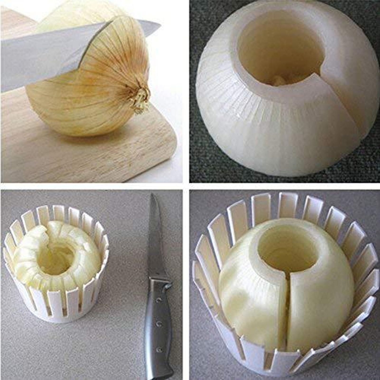 Onion Blossom Maker Kit, Vegetable Slicer For Kitchen, Fruit and Vegetable Cutting Aid, Potato Tomato Apple Orange Bloomer Fruit and Vegetable Cutting Tool