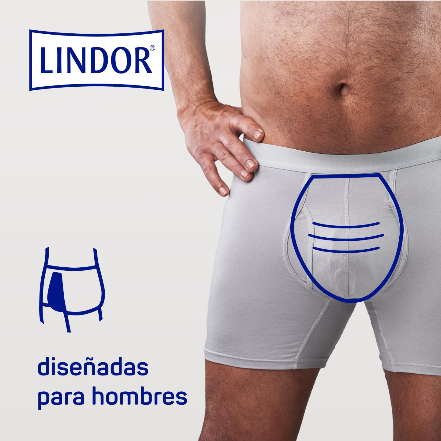 Lindor Men: Protectores para Hombres con Pérdidas de Orina, Super, Compresas y Absorbentes para Incontinencia, 14 unidades