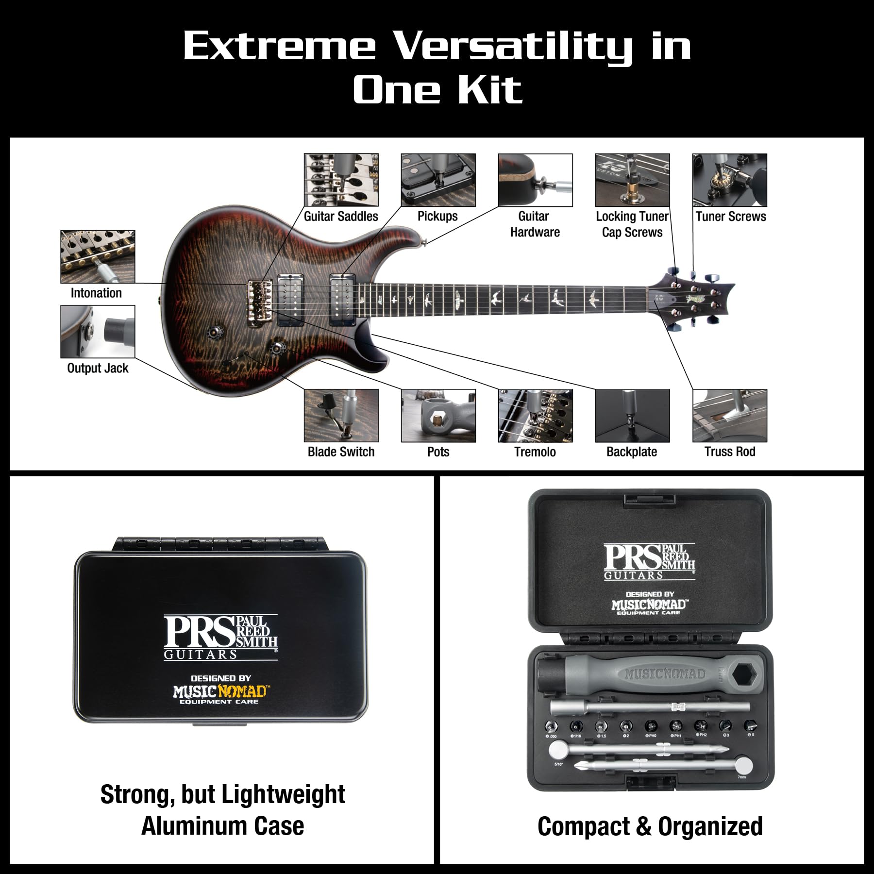 MusicNomad Premium PRS Guitars 18 pc. Tool Kit