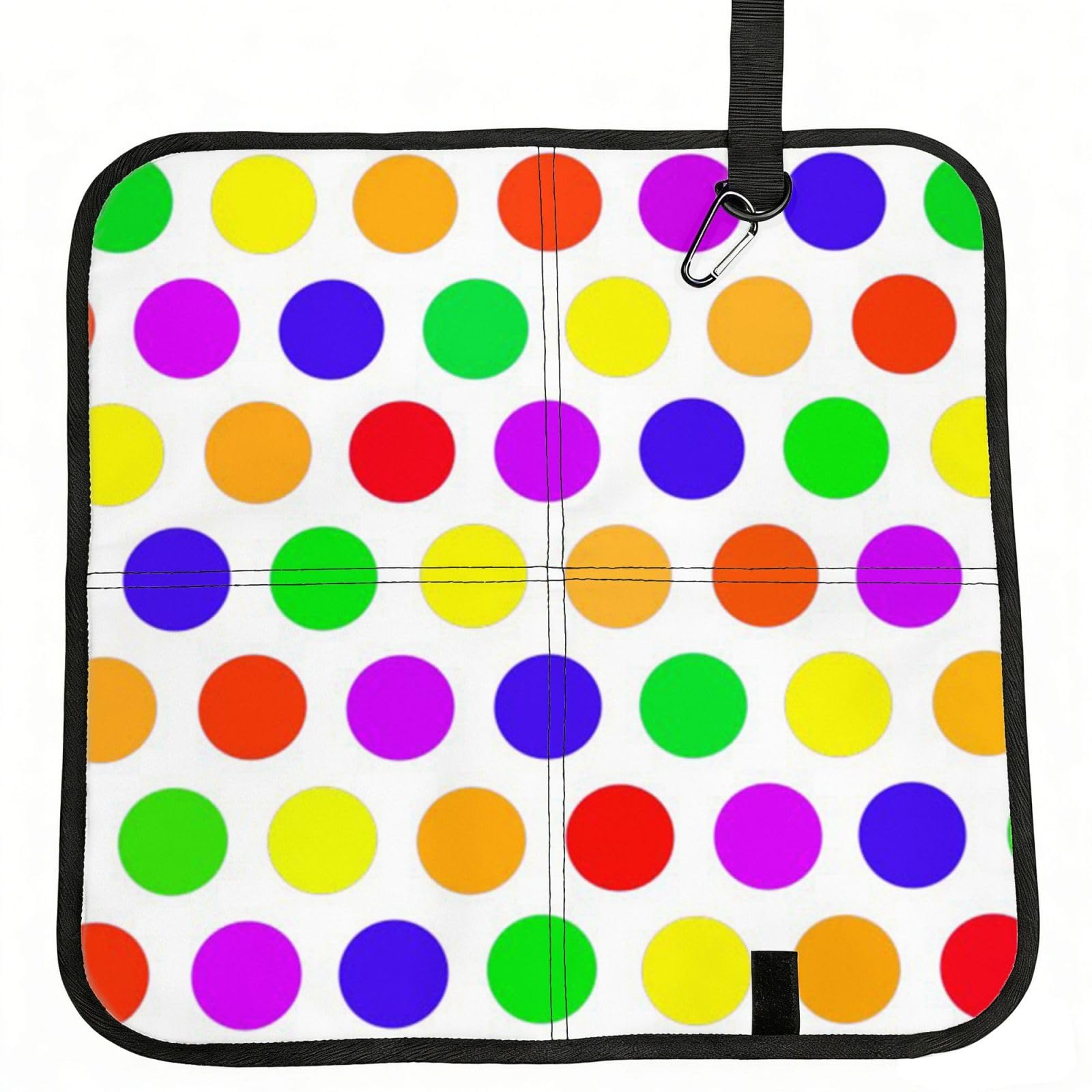 ERCgad Beautiful Polka Dot Print Foldable Seat Cushion Portable Chair Pad Lightweight Travel Outdoor Office Home