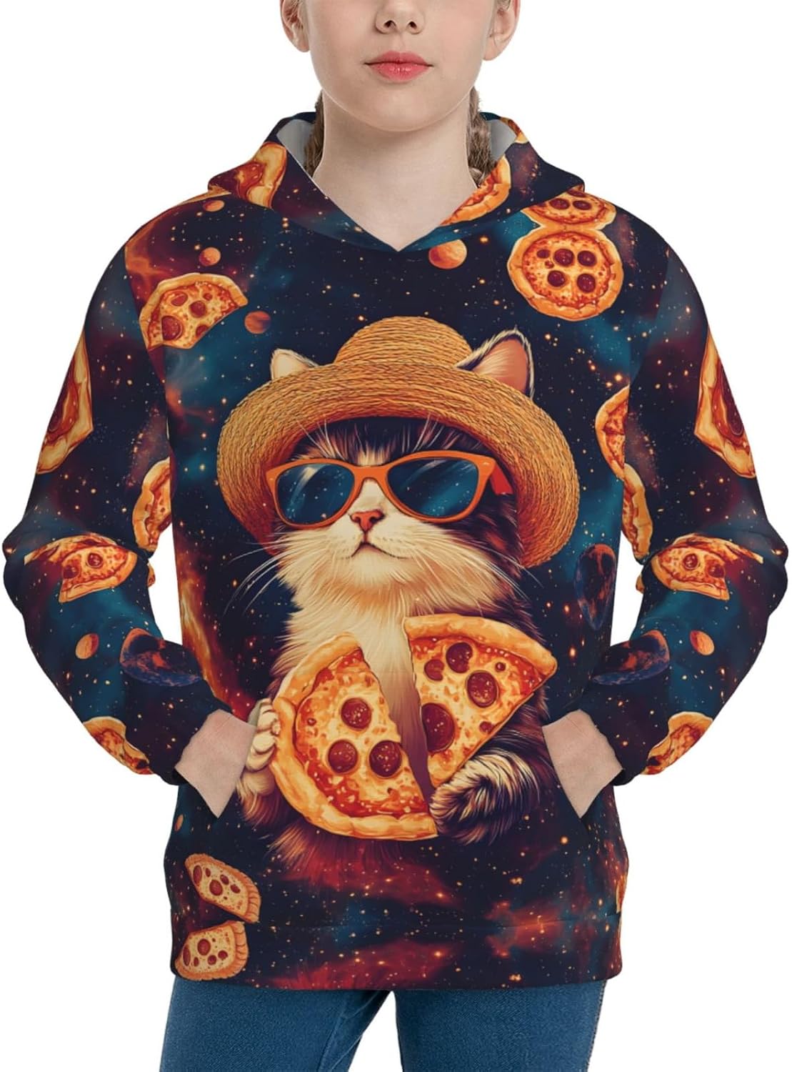 Kids Novelty 3D Printed Sweatshirt Girl Boy Galaxy Pullover Hoodies