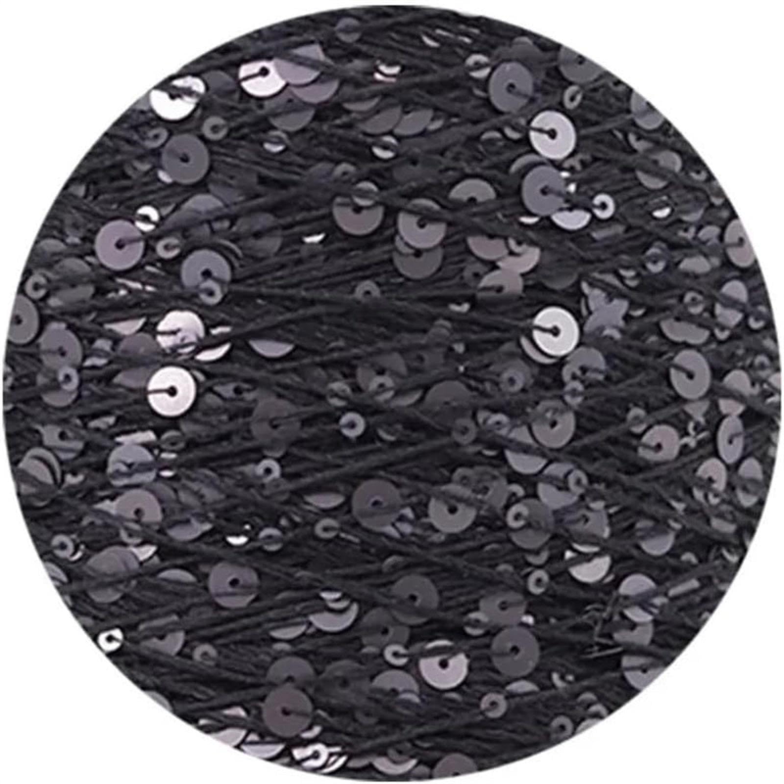 Hilo con lentejuelas brillantes, Hilo de tejer con lentejuelas algodón, 3mm y 6mm, 50G, 140M, paquete multicolor 1, 2, 4, 8 Uds(A-11,4PC)