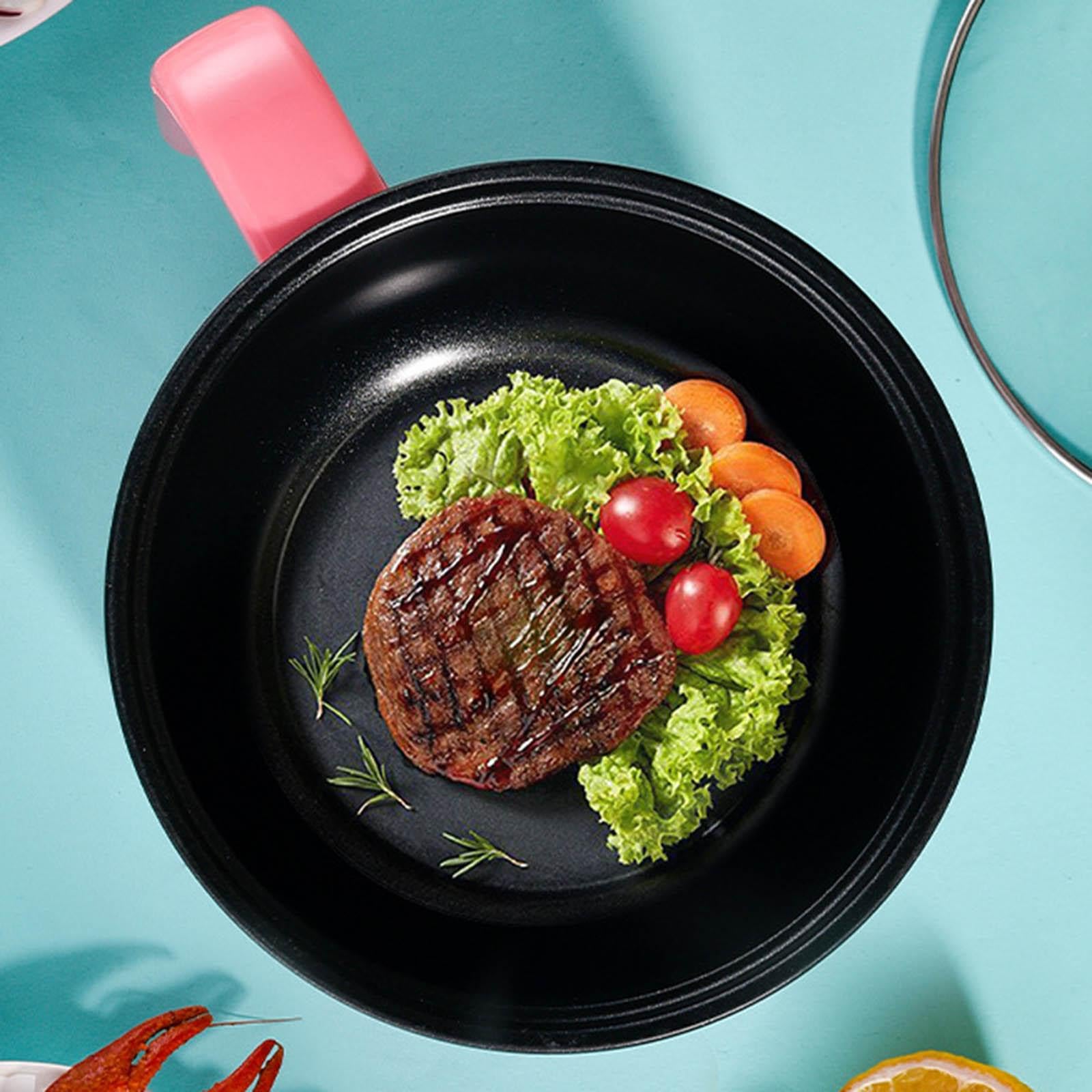 Electric Pots Multipurpose Portable Noodles Cooker for Steak Cooking Noodles with Steamer Pink | Home & Garden | Kitchen, Dining & Bar | Small Kitchen Appliances | Cookers & Steamers-image-46