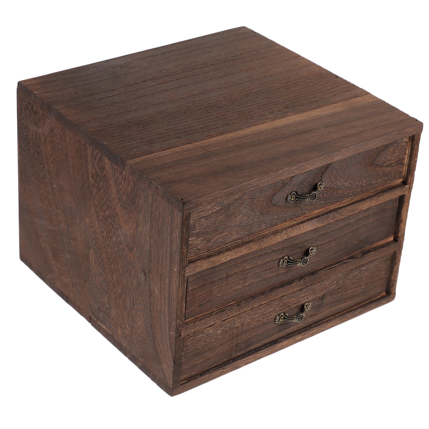 Boîte de rangement Alipis en bois style coffret ancien