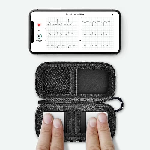 Miniatura 9 de Funda para monitor cardíaco compatible con AliveCor Kardia Mobile ECGpara KardiaMobile 6L para dispositivos Apple y Android, solo funda (blanco)