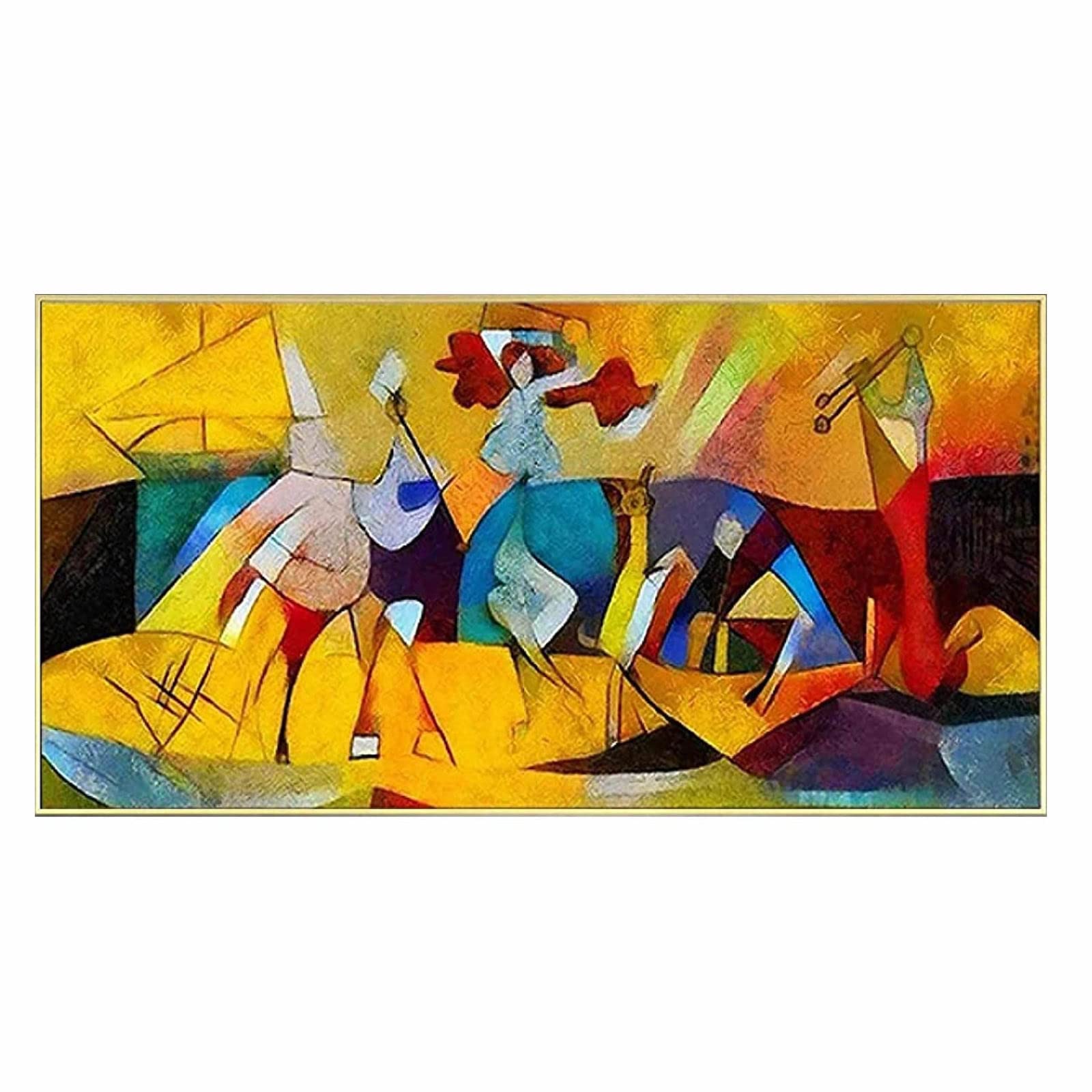 Amazon｜モダン抽象ピカソ絵画インテリアポスターとキャンバステーブル