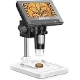 4.3 Pouce Coin Microscope,ANNLOV 50X-1000X Grossissement LCD Num&eacute;rique Microscope avec 8 R&eacute;glable LED Lumi&egrave;res pour Enfants et Adul
