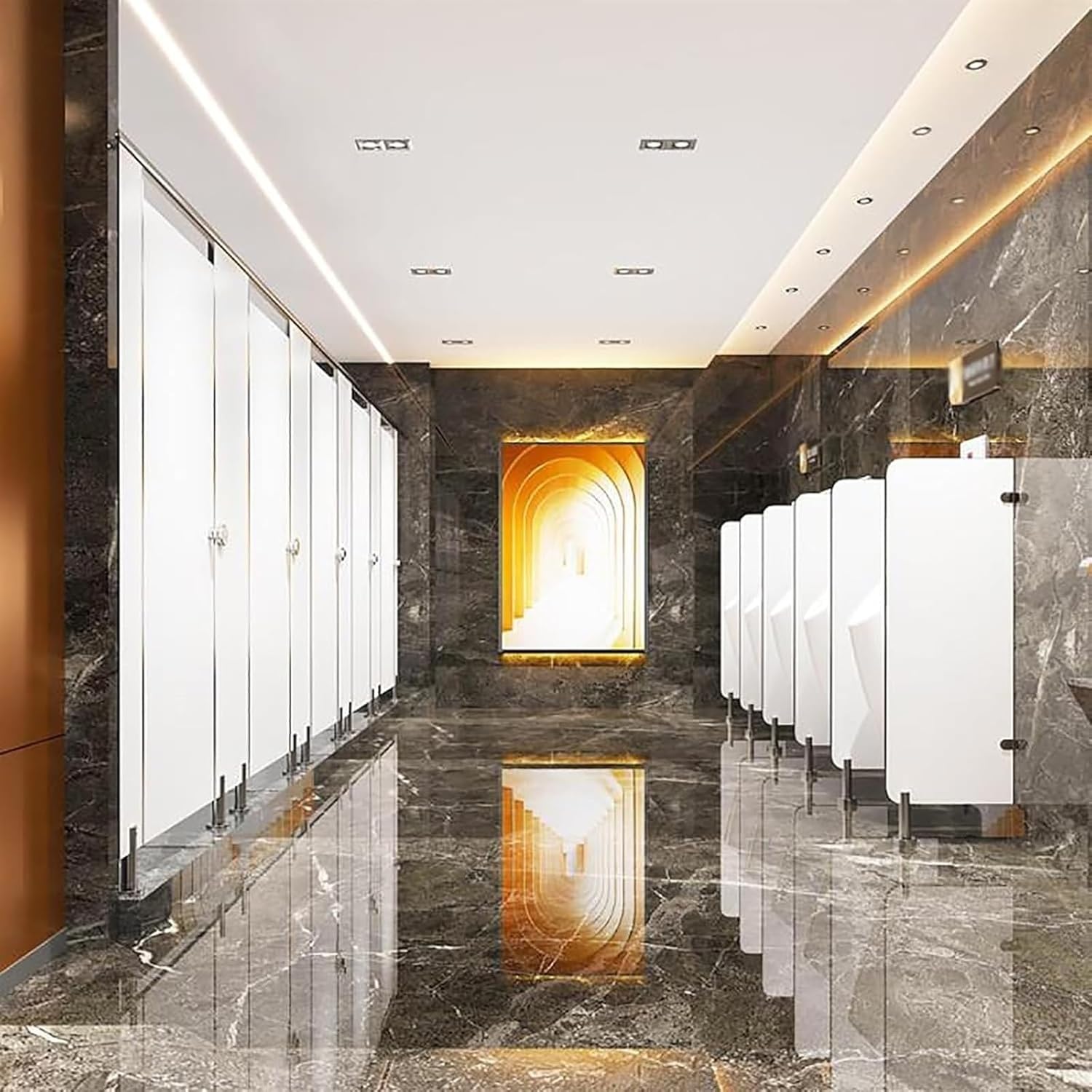 Floor Standing Toilet Partition,Urinal Screen Toilet Partition,Toilet Partition,Urinal Privacy Screen Divider Partition(White,1Pcs)