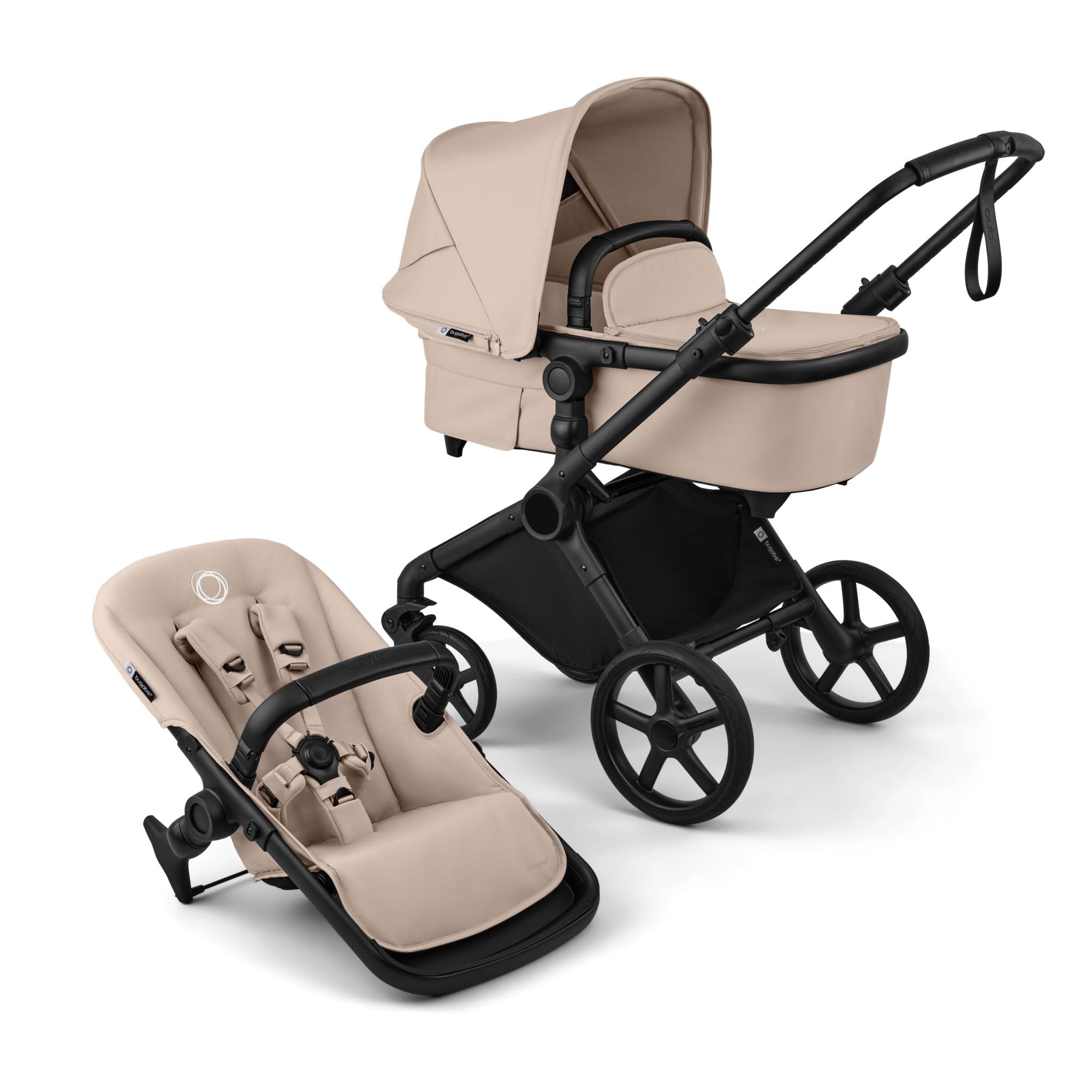 Bugaboo Cub Carrito Todoterreno, para Recién Nacido hasta 22 kg | Manejo Suave y Cómodo, Peso Ligero de 10,7 kg, Silla Reclinable y Reversible, Cesta de Almacenaje Grande, Desert Taupe