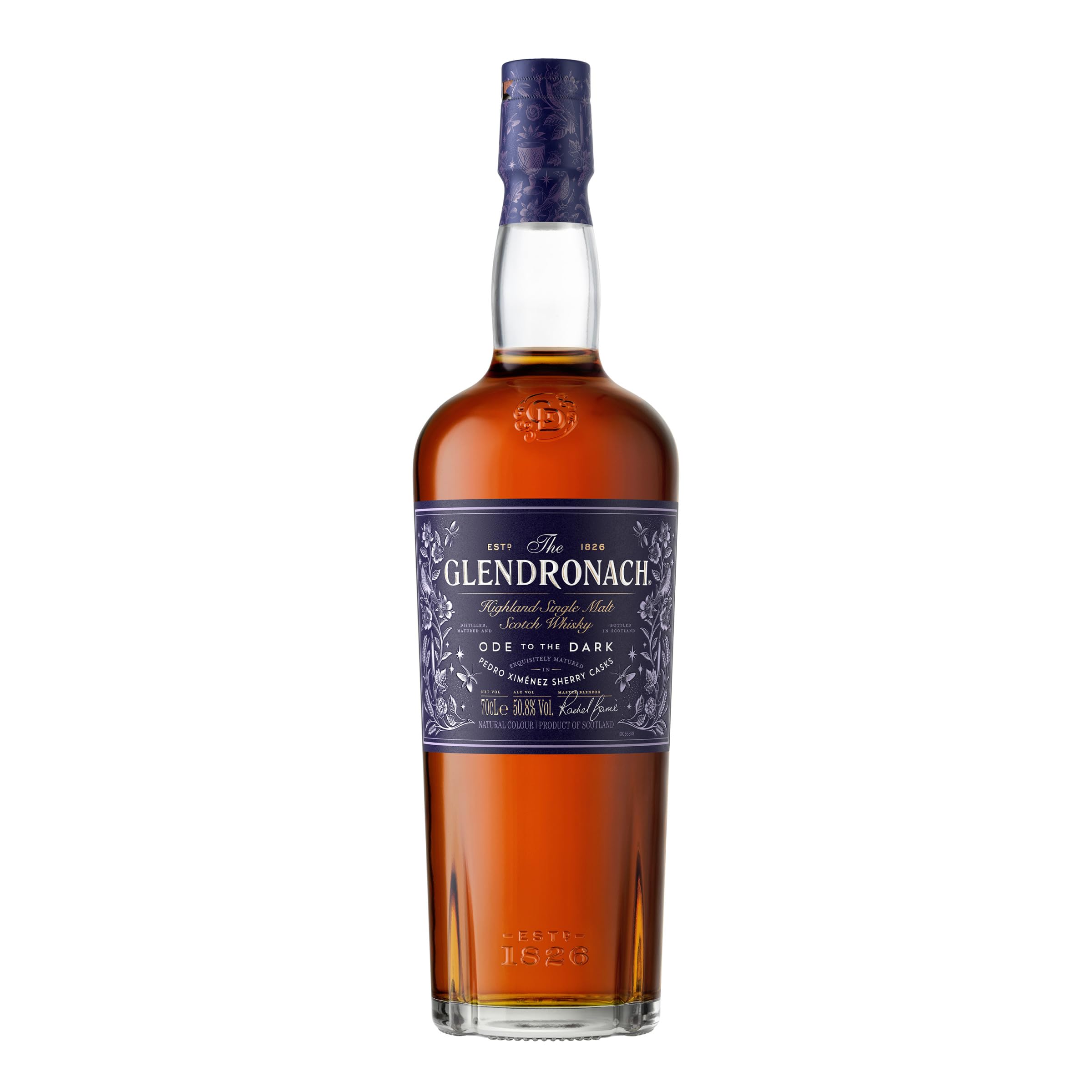 The Glendronach Ode to the Dark - Super Premium Single Malt Whisky - Geschenkempfehlung - Eine Symphonie aus Mokka, Schwarzkirsche und Zartbitterschokolade - 0.7L/50.8% Vol