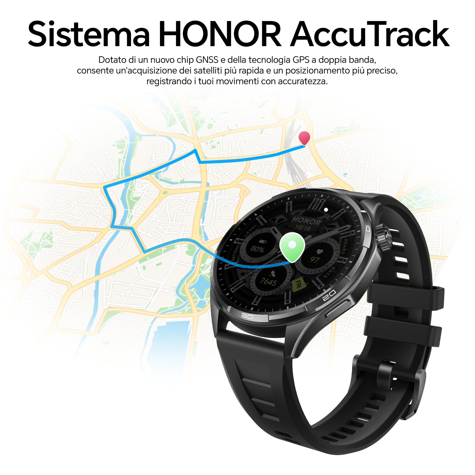 HONOR Watch 6 Smartwatch, 35 Giorni Autonomia, Display 1.46'' LTPS 3000 Nit | Dual-Band, Calcio Pro e Badminton, 120+ Sport, GPS, 46.5mm, 10.8mm Sottile, Monitoraggio Salute