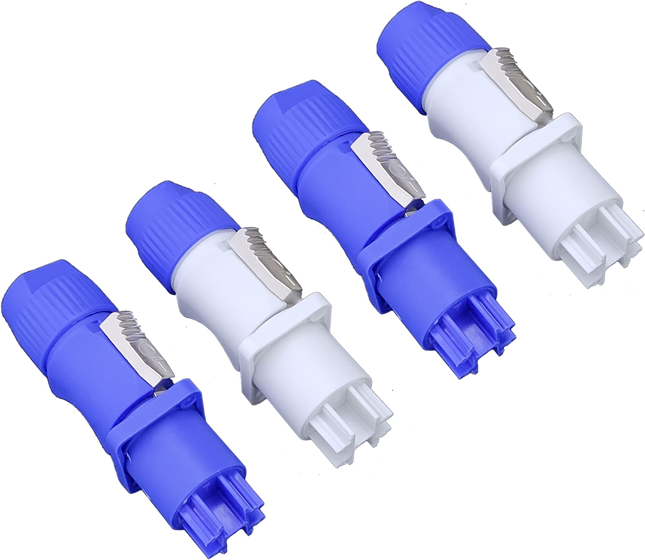 4 Sets Professional PowerCon Compatible with Neutrik NAC3FCA Power in 20A 250V AC Connector Audio 3pin Power Plug for Stage Light and Speakers