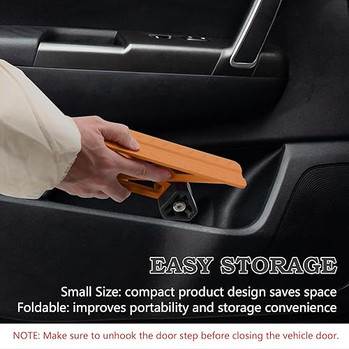 Miniatura 45 de COWVIE Escalón plegable para puerta de auto: Escalón para acceso al techo del vehículo para ambos pies, Escalera para la mayoría de SUV, Camiones