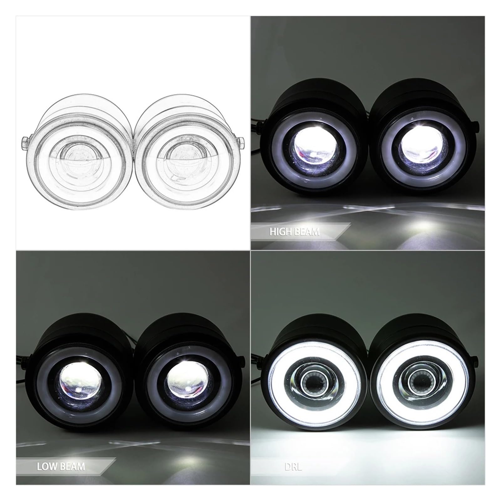 Phare 7 Pouces Moto Pour Softail FLSTF FLSTC Chopper Double Phare Moto Lampe Feux De Jour