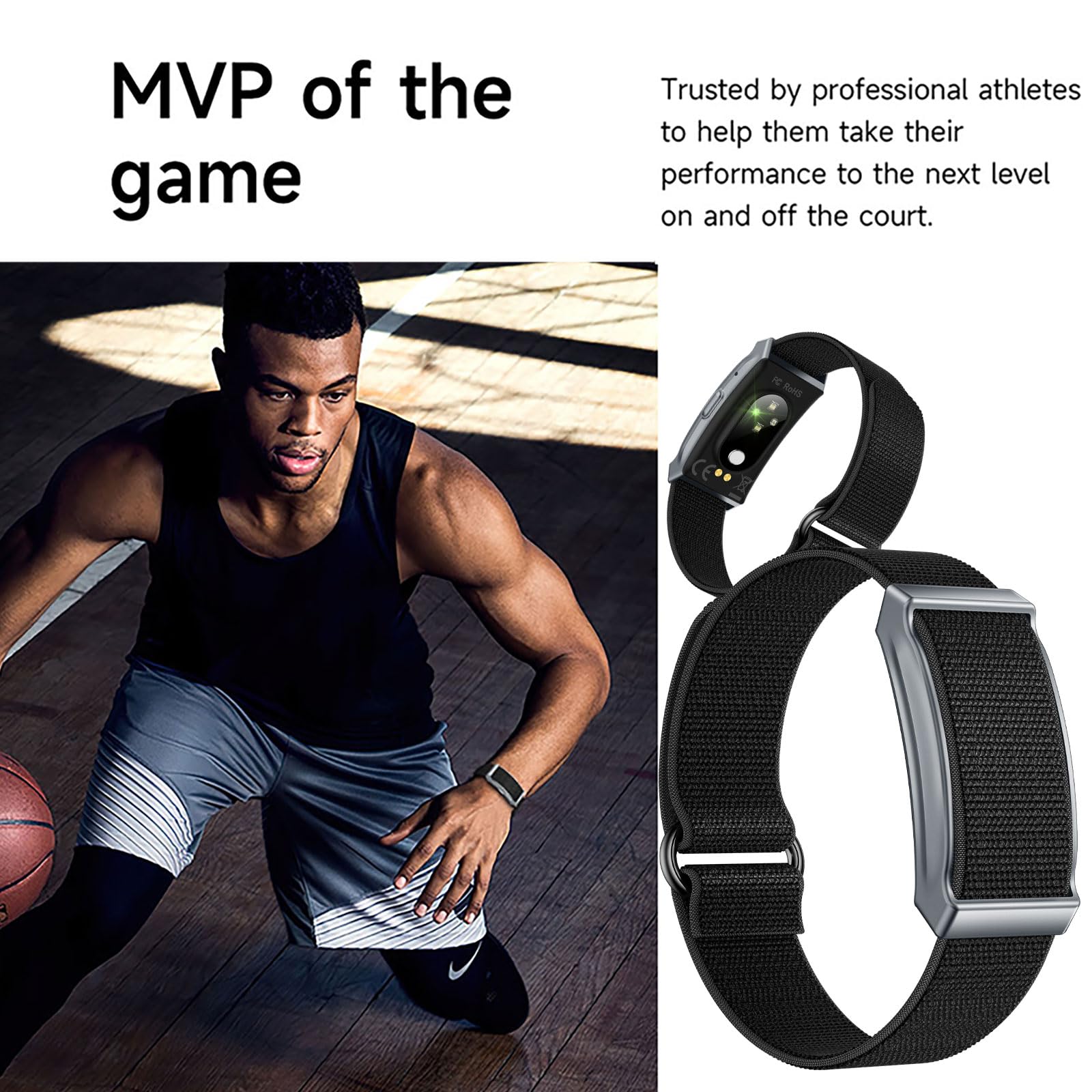 findtime Aktivitätstracker Fitness Armband ohne Display Schrittzähler Schlafmonitor Herzfrequenzmesser Kalorie Distanz-Tracking Multisport Modi IP68 Wasserdicht Leicht 2 Armbänder Schwarz