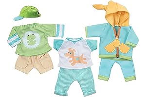 Melissa & Doug Boy Baby Doll Accessories | 12”-18” Unisex Doll Clothes (6 pcs)