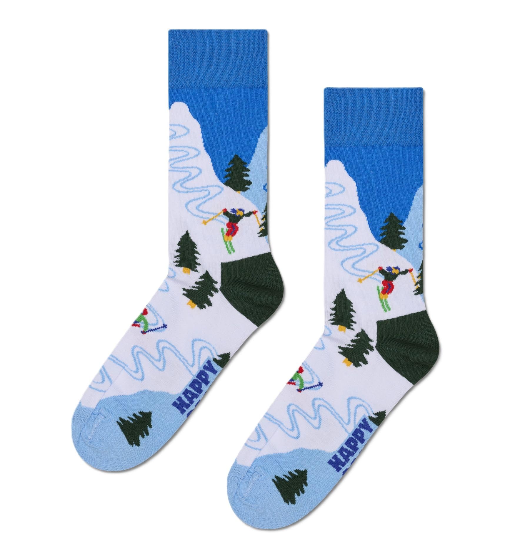 Happy Socks Slalom Sock, White, 41-46