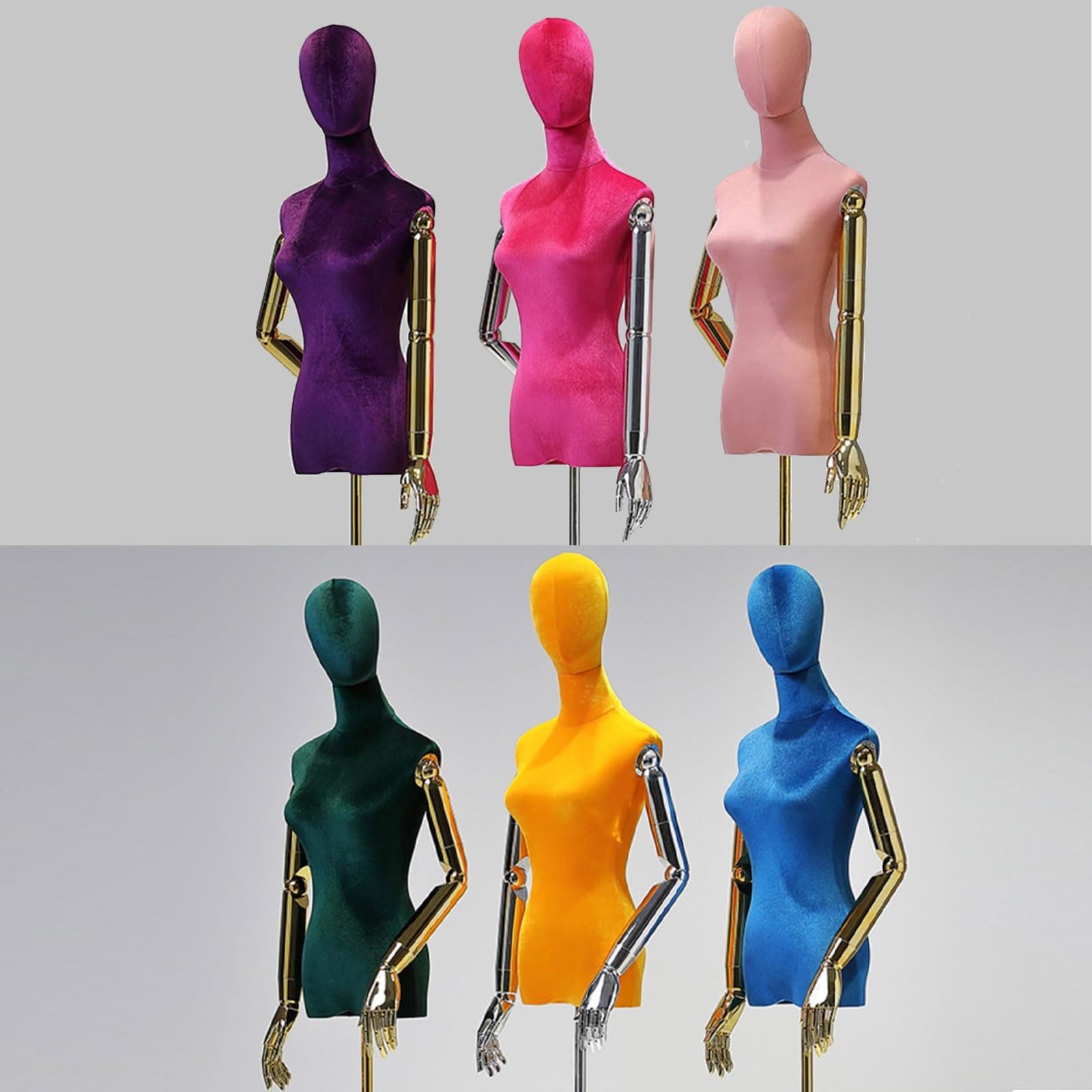 Manichino Sartoriale Regolabile Donna Viene Fornito con Una Bellissima Base in Metallo, Le Articolazioni Delle Mani Elettrolitiche Sono Flessibili, Manichini Donna Negozio Abbigliamento per Abbigliame