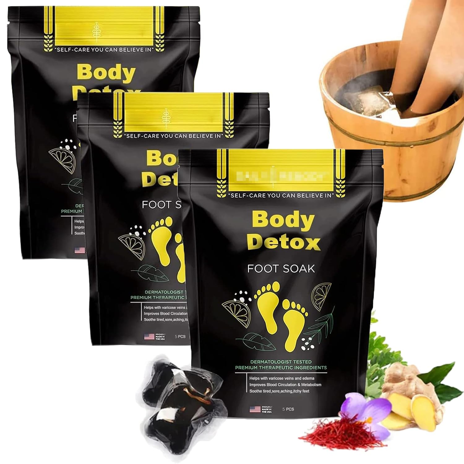 15 Pcs Herbal Detox&Shaping Cleansing Foot Soak BeadsBody Detox Foot Soak,Herbal